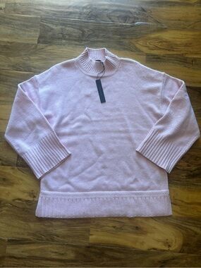 Tahari Light Pink Mock Neck Sweater
